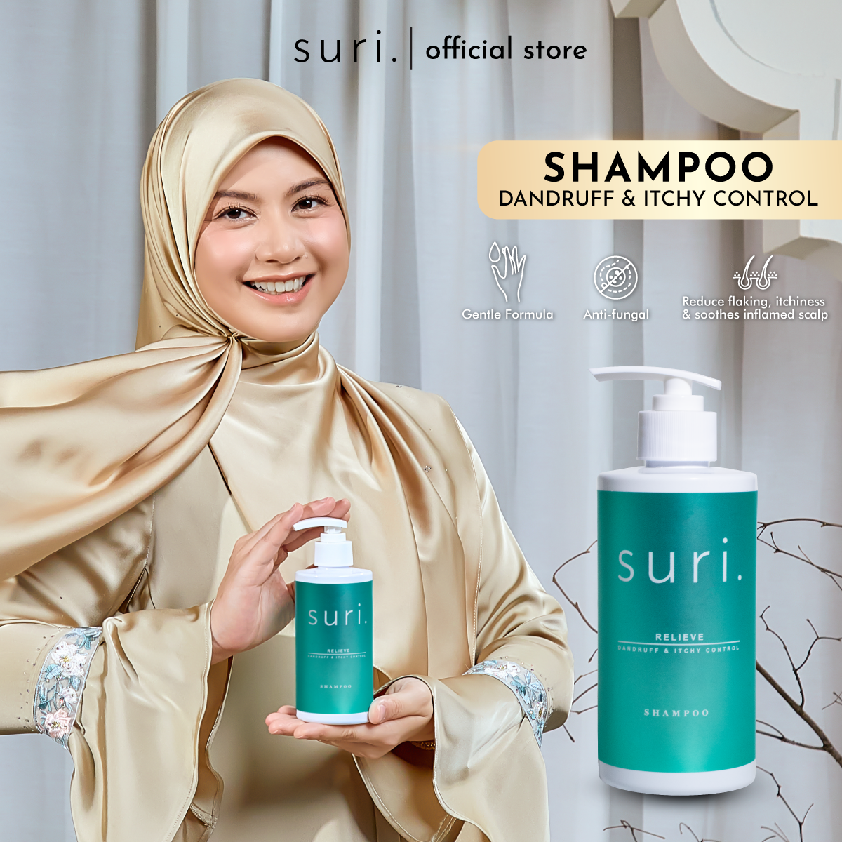 Suri Relieve : Dandruff & Itchy Control Treatment Shampoo